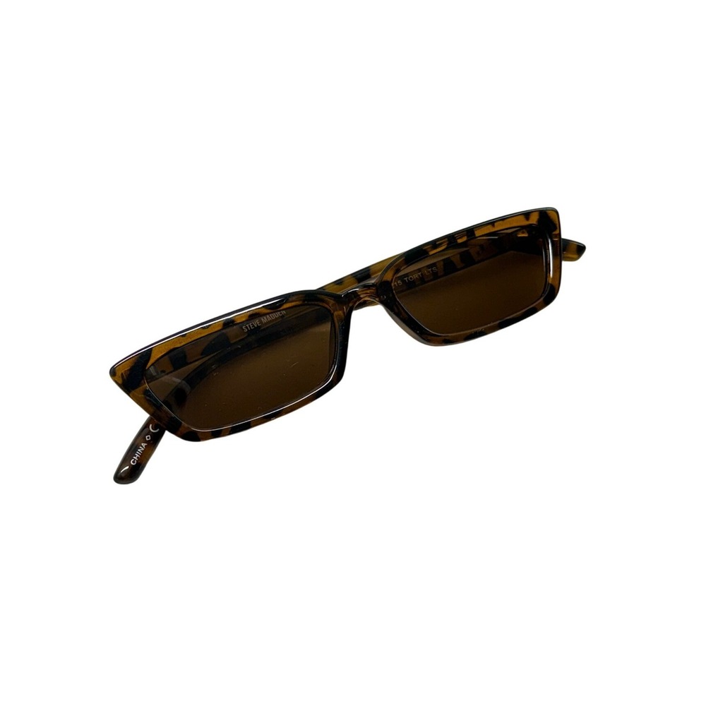 Steve Madden Tortoise Shell Rectangular Sunglasses Brown Lens